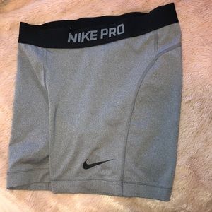 Grey Nike pro shorts